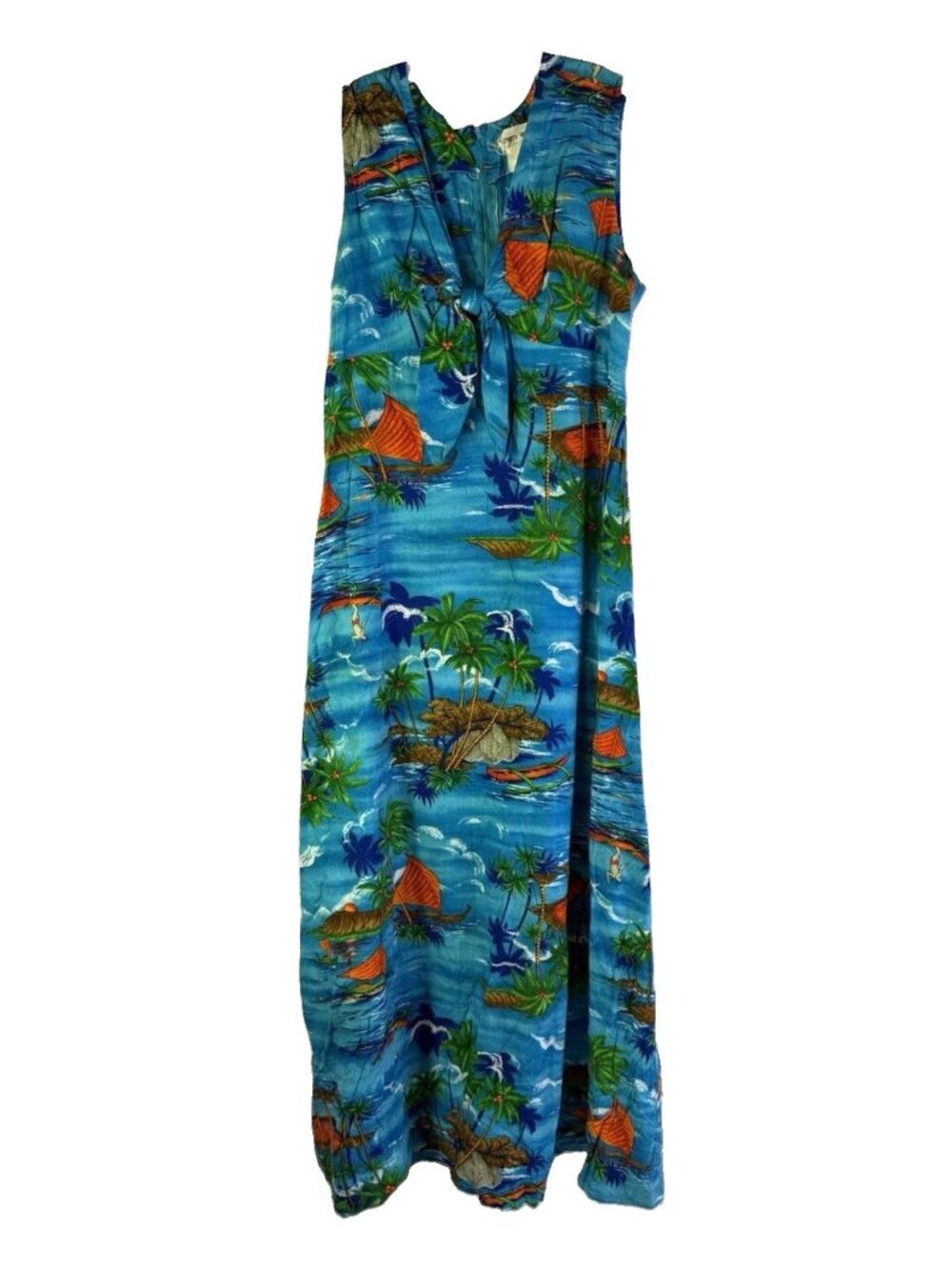 Vintage 60s Liberty House Hawaii Dress Gown USA Rockabilly Beach